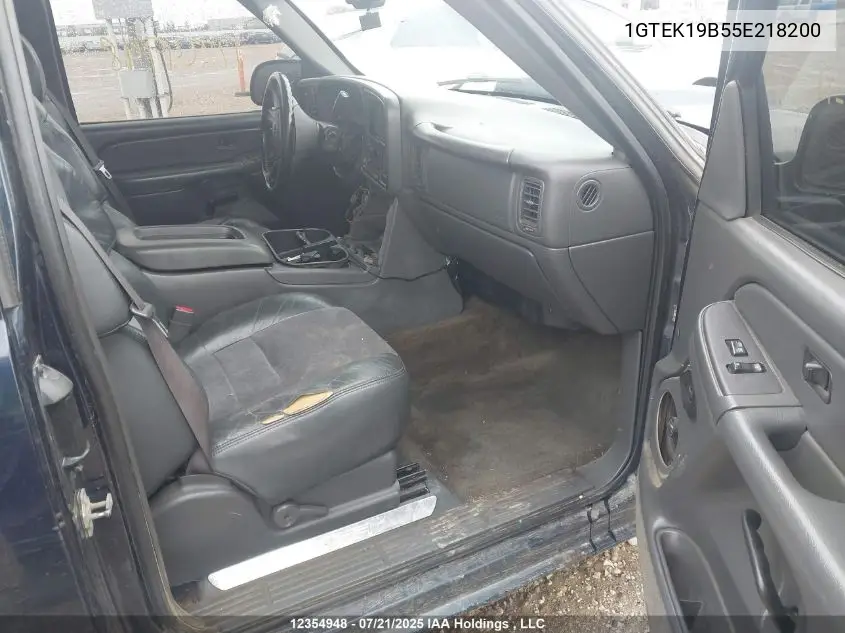 2005 GMC Sierra 1500 Sl/Sle/Slt VIN: 1GTEK19B55E218200 Lot: 12354948X