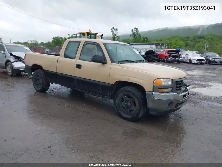2005 GMC Sierra 1500 Sle VIN: 1GTEK19T35Z193041 Lot: 42241043