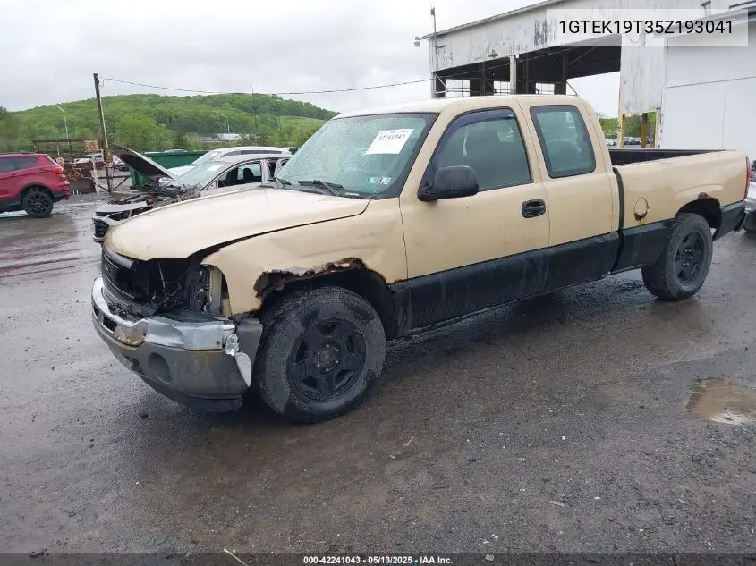 2005 GMC Sierra 1500 Sle VIN: 1GTEK19T35Z193041 Lot: 42241043