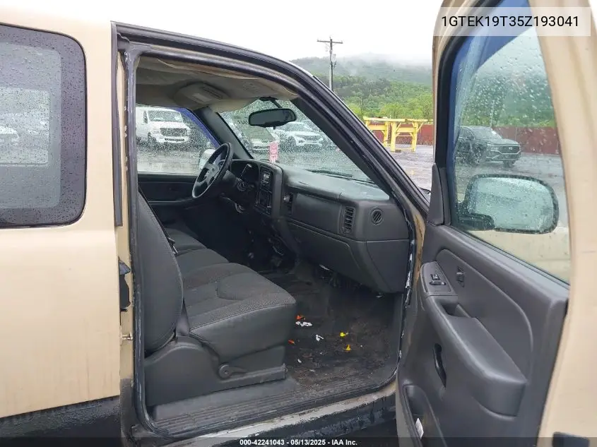 2005 GMC Sierra 1500 Sle VIN: 1GTEK19T35Z193041 Lot: 42241043