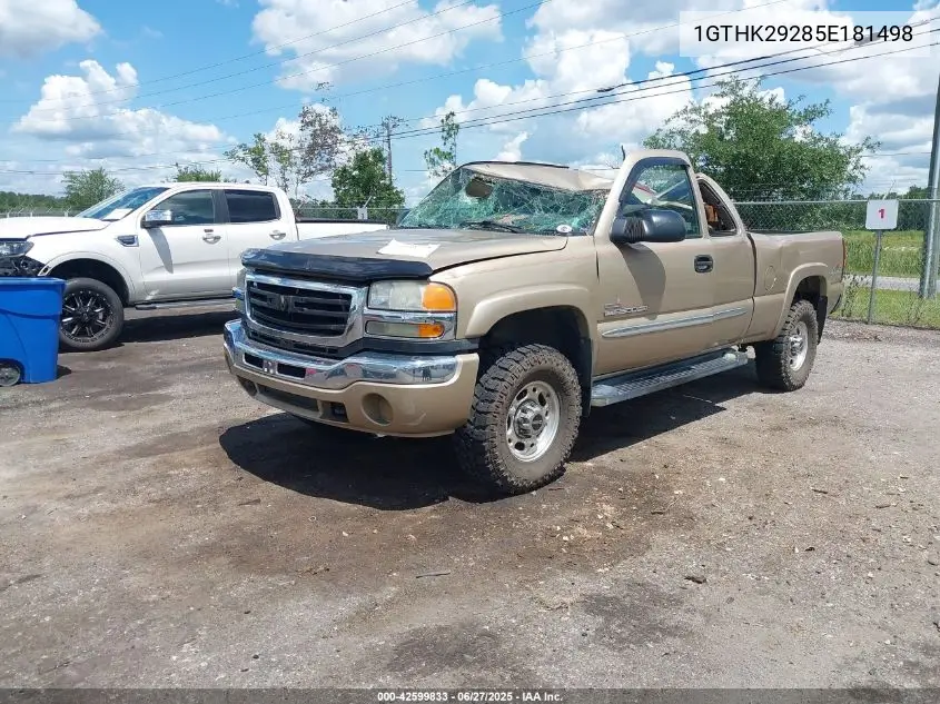 2005 GMC Sierra 2500Hd Slt VIN: 1GTHK29285E181498 Lot: 42599833