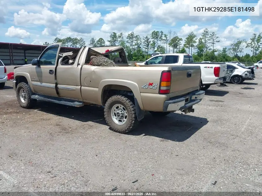 2005 GMC Sierra 2500Hd Slt VIN: 1GTHK29285E181498 Lot: 42599833