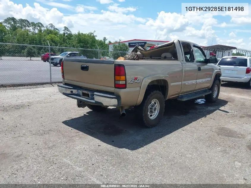 2005 GMC Sierra 2500Hd Slt VIN: 1GTHK29285E181498 Lot: 42599833