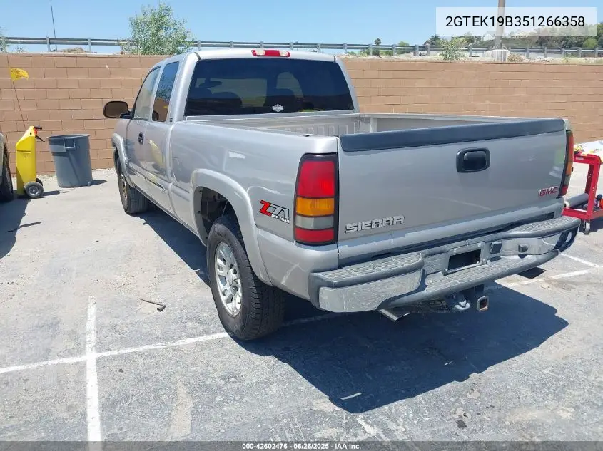 2005 GMC Sierra 1500 Sle VIN: 2GTEK19B351266358 Lot: 42602476