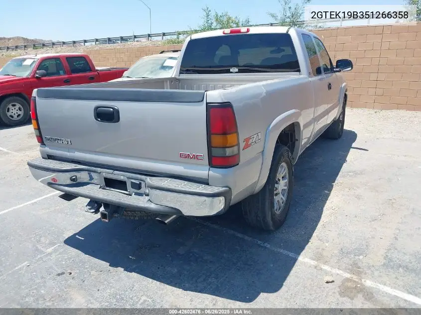 2005 GMC Sierra 1500 Sle VIN: 2GTEK19B351266358 Lot: 42602476