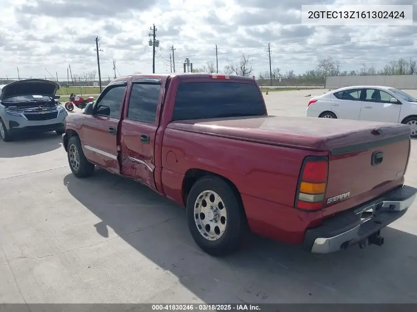 2006 GMC Sierra 1500 Sle2 VIN: 2GTEC13Z161302424 Lot: 41830246