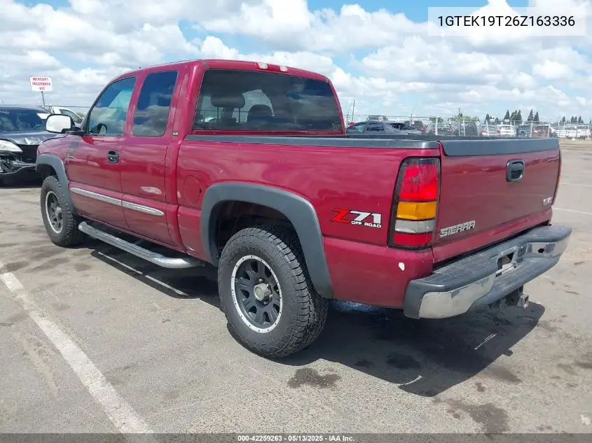 1gtek19t26z163336 1GTEK19T26Z163336 2006 GMC Sierra 1500 Sle2
