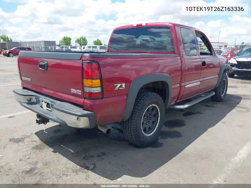 1gtek19t26z163336 1GTEK19T26Z163336 2006 GMC Sierra 1500 Sle2