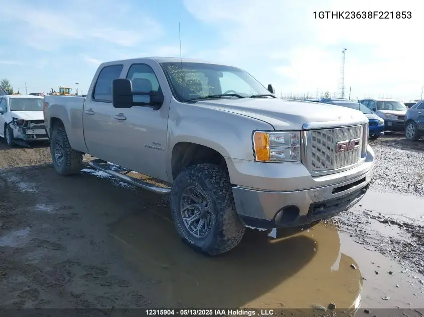 2008 GMC Sierra 2500Hd Work Truck/Sle1/Sle2/Slt VIN: 1GTHK23638F221853 Lot: 12315904