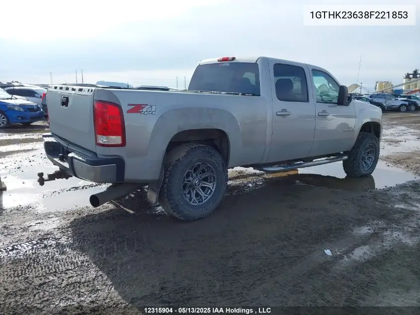 2008 GMC Sierra 2500Hd Work Truck/Sle1/Sle2/Slt VIN: 1GTHK23638F221853 Lot: 12315904