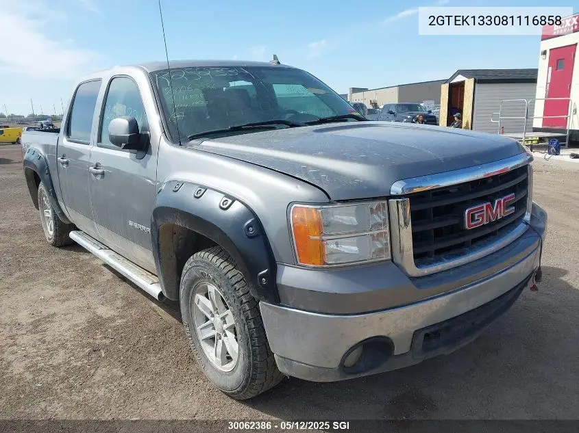 2008 GMC Sierra K1500 VIN: 2GTEK133081116858 Lot: 30062386