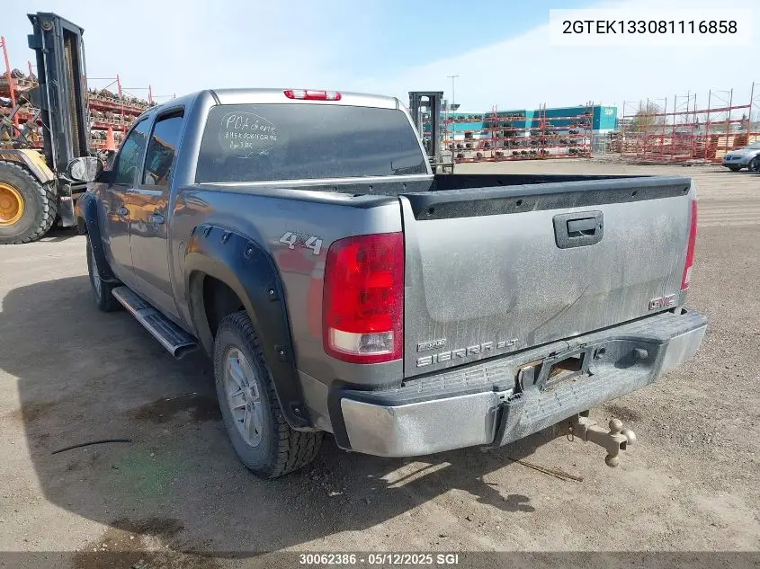 2008 GMC Sierra K1500 VIN: 2GTEK133081116858 Lot: 30062386