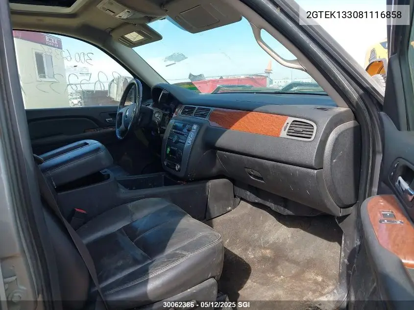 2008 GMC Sierra K1500 VIN: 2GTEK133081116858 Lot: 30062386