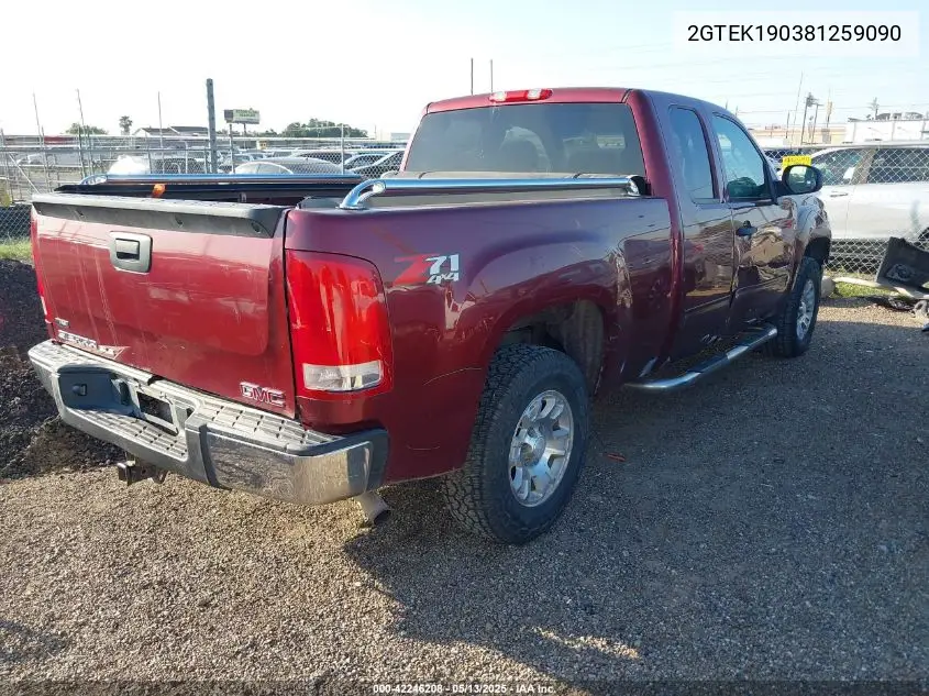 2008 GMC Sierra 1500 Sle1 VIN: 2GTEK190381259090 Lot: 42246208