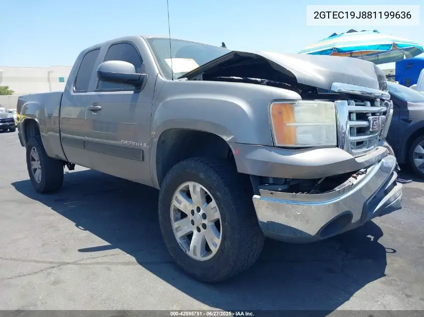 2008 GMC Sierra 1500 Sle2 VIN: 2GTEC19J881199636 Lot: 42595751