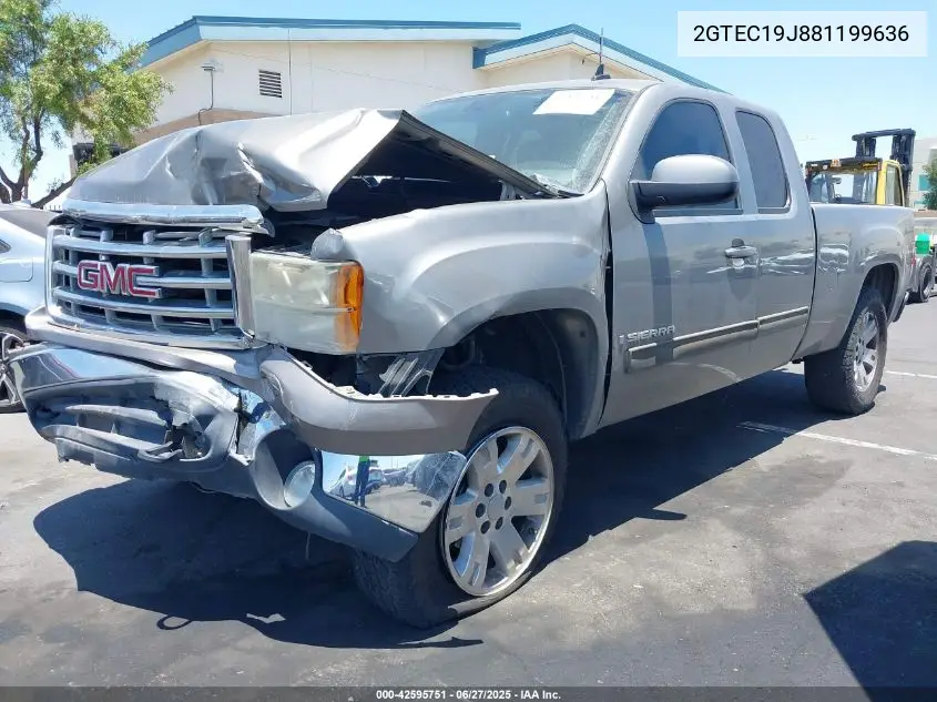 2008 GMC Sierra 1500 Sle2 VIN: 2GTEC19J881199636 Lot: 42595751