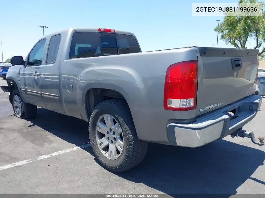 2008 GMC Sierra 1500 Sle2 VIN: 2GTEC19J881199636 Lot: 42595751