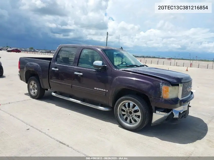 2008 GMC Sierra 1500 Sle1 VIN: 2GTEC13C381216854 Lot: 42601613