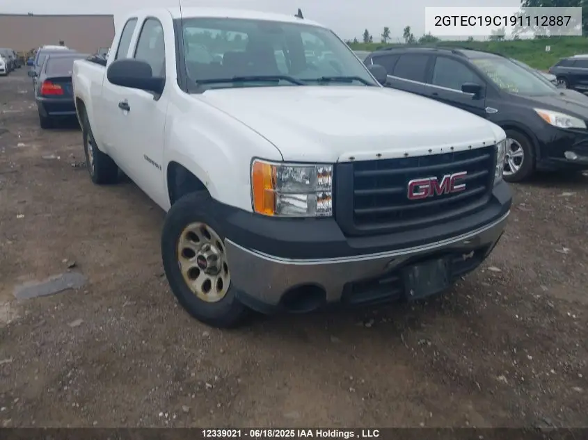 2009 GMC Sierra 1500 Sl/Sle/Wt VIN: 2GTEC19C191112887 Lot: 12339021