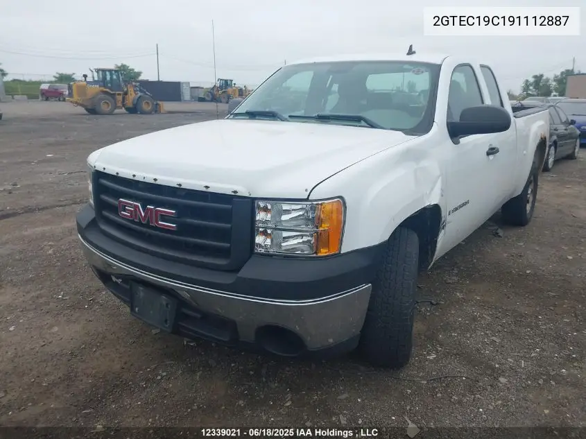 2009 GMC Sierra 1500 Sl/Sle/Wt VIN: 2GTEC19C191112887 Lot: 12339021