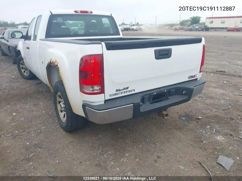 2009 GMC Sierra 1500 Sl/Sle/Wt VIN: 2GTEC19C191112887 Lot: 12339021