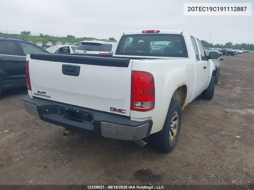 2009 GMC Sierra 1500 Sl/Sle/Wt VIN: 2GTEC19C191112887 Lot: 12339021