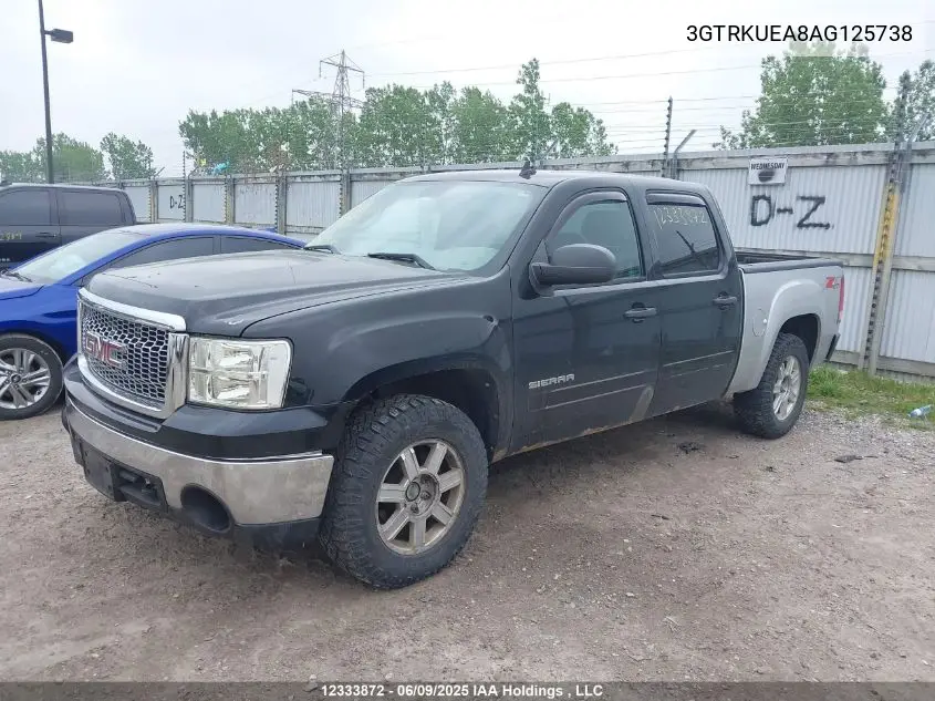 2010 GMC Sierra 1500 Sl VIN: 3GTRKUEA8AG125738 Lot: 12333872X