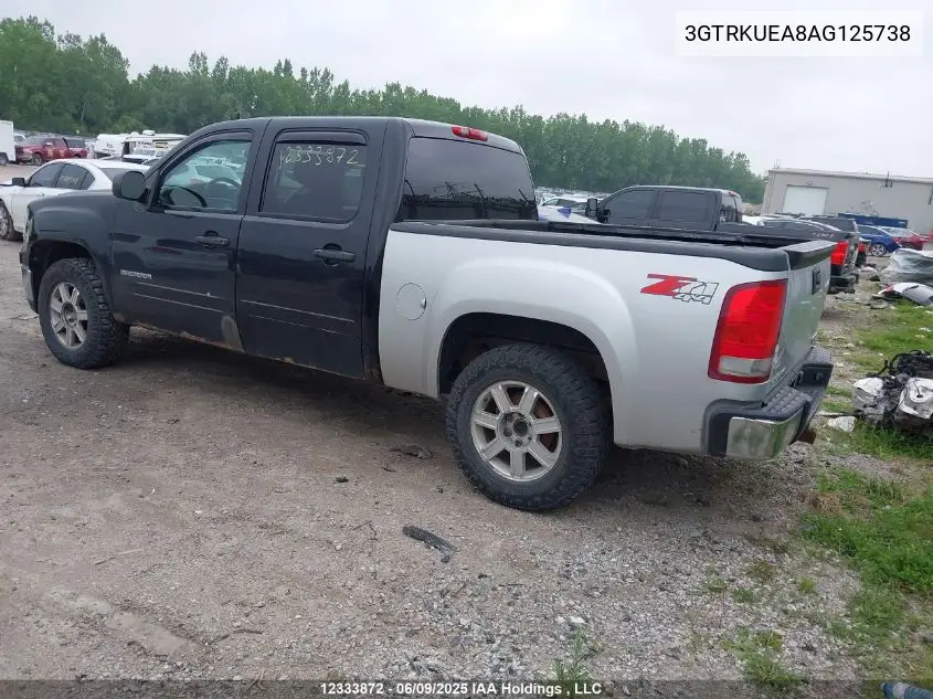 2010 GMC Sierra 1500 Sl VIN: 3GTRKUEA8AG125738 Lot: 12333872X