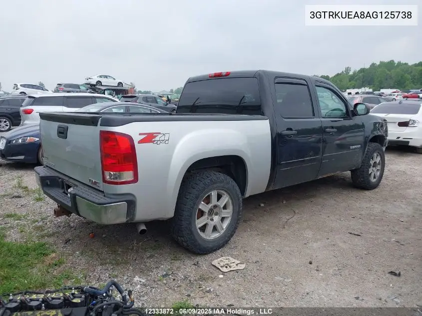 2010 GMC Sierra 1500 Sl VIN: 3GTRKUEA8AG125738 Lot: 12333872X