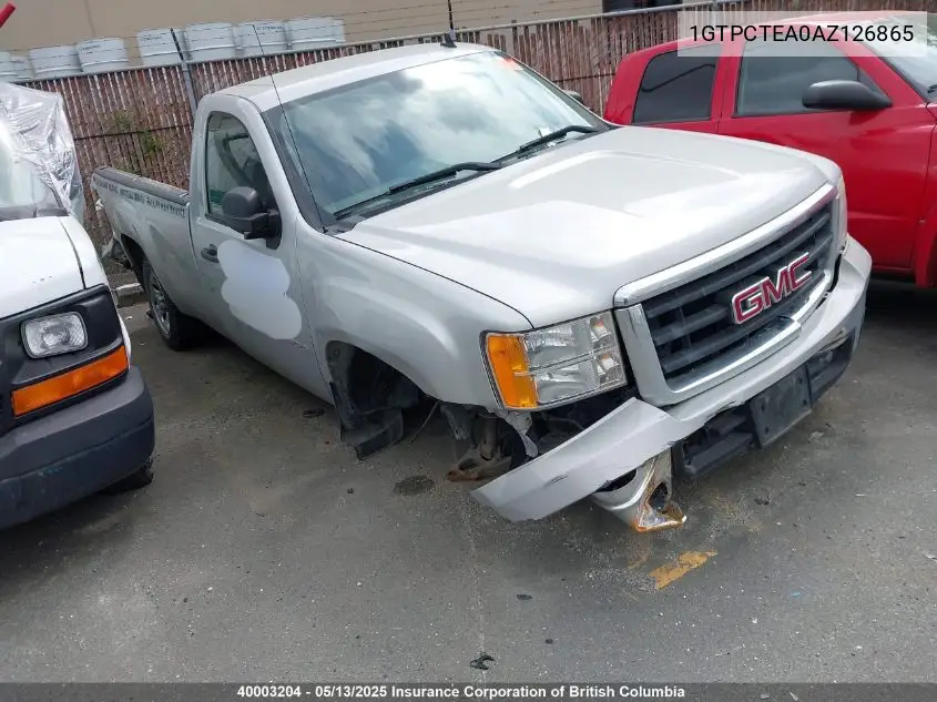 2010 GMC Sierra 1500 Wt VIN: 1GTPCTEA0AZ126865 Lot: 40003204