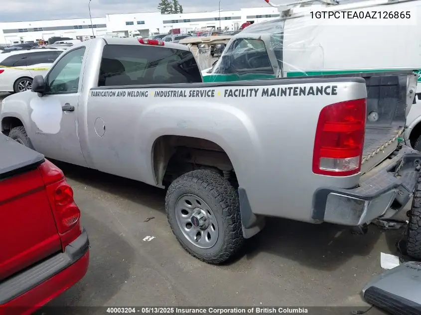 2010 GMC Sierra 1500 Wt VIN: 1GTPCTEA0AZ126865 Lot: 40003204