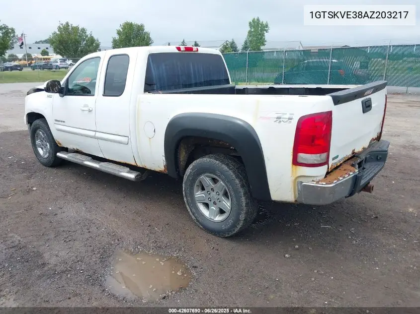 2010 GMC Sierra 1500 Sle VIN: 1GTSKVE38AZ203217 Lot: 42607690
