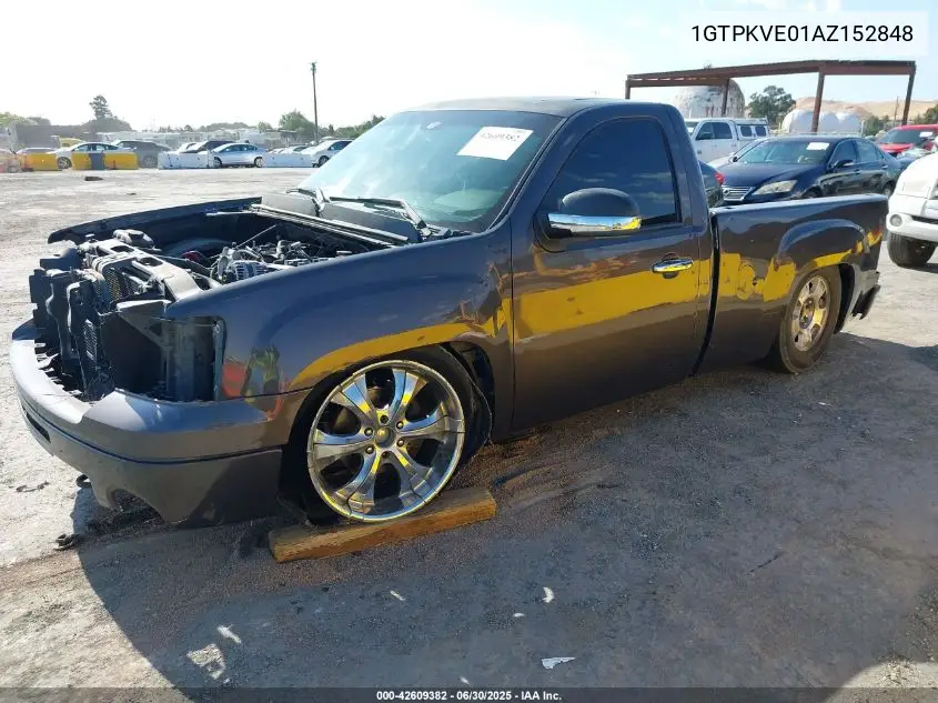 2010 GMC Sierra 1500 Sle VIN: 1GTPKVE01AZ152848 Lot: 42609382