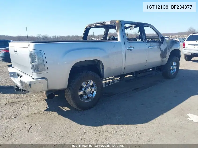 2011 GMC Sierra 2500Hd Slt VIN: 1GT121C81BF234377 Lot: 41762436