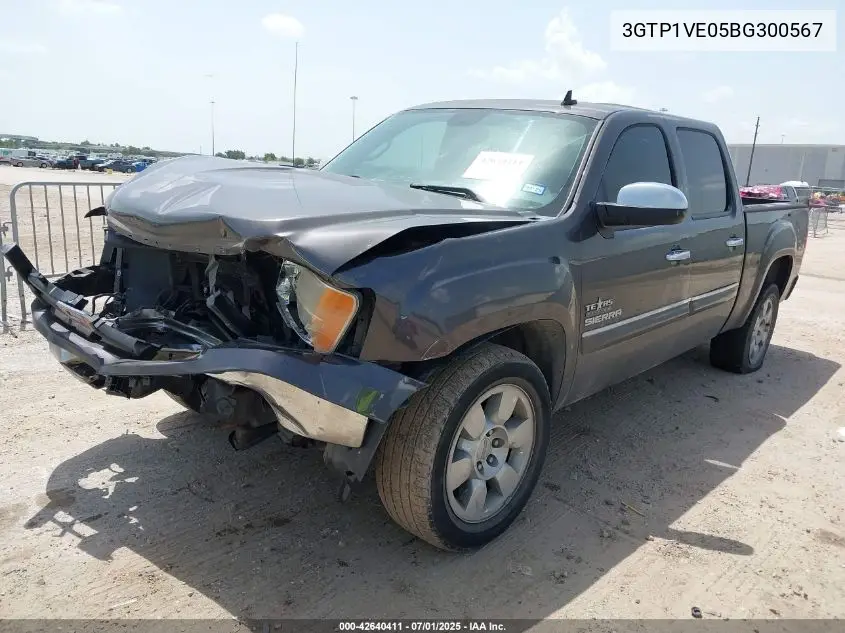 2011 GMC Sierra 1500 Sle VIN: 3GTP1VE05BG300567 Lot: 42640411