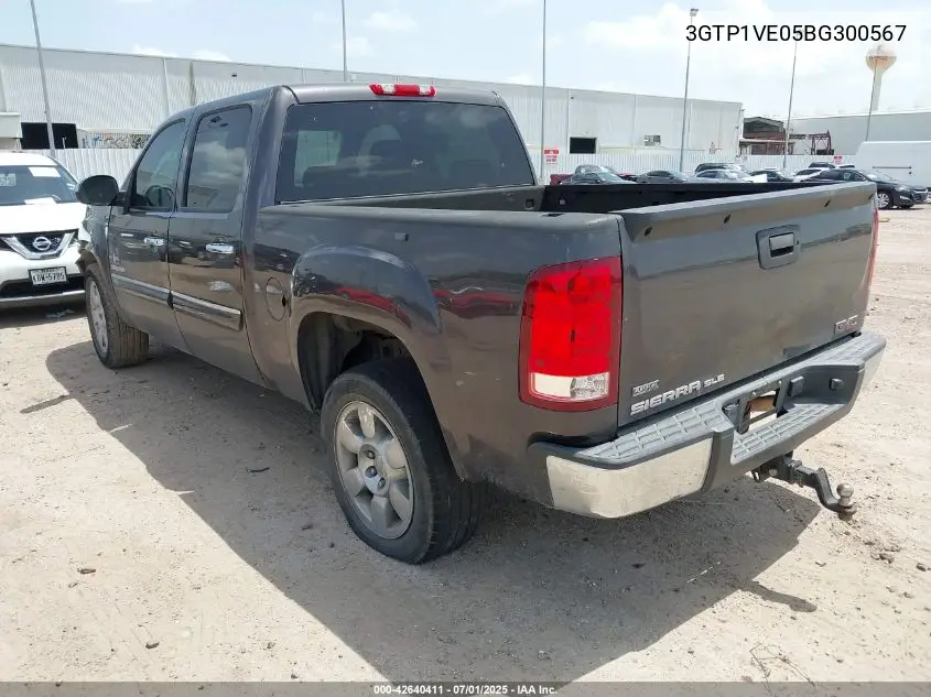 2011 GMC Sierra 1500 Sle VIN: 3GTP1VE05BG300567 Lot: 42640411