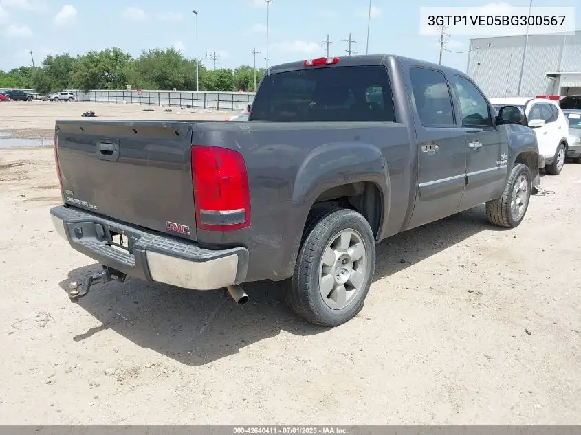 2011 GMC Sierra 1500 Sle VIN: 3GTP1VE05BG300567 Lot: 42640411