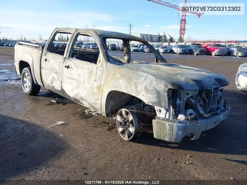 2012 GMC Sierra K1500 Sle VIN: 3GTP2VE72CG312302 Lot: 12211795