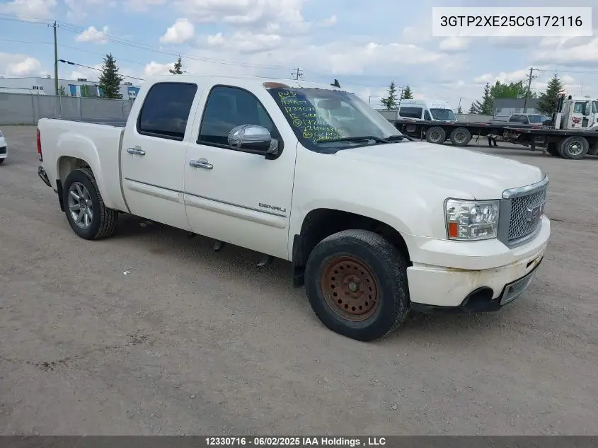 2012 GMC Sierra 1500 Denali VIN: 3GTP2XE25CG172116 Lot: 12330716