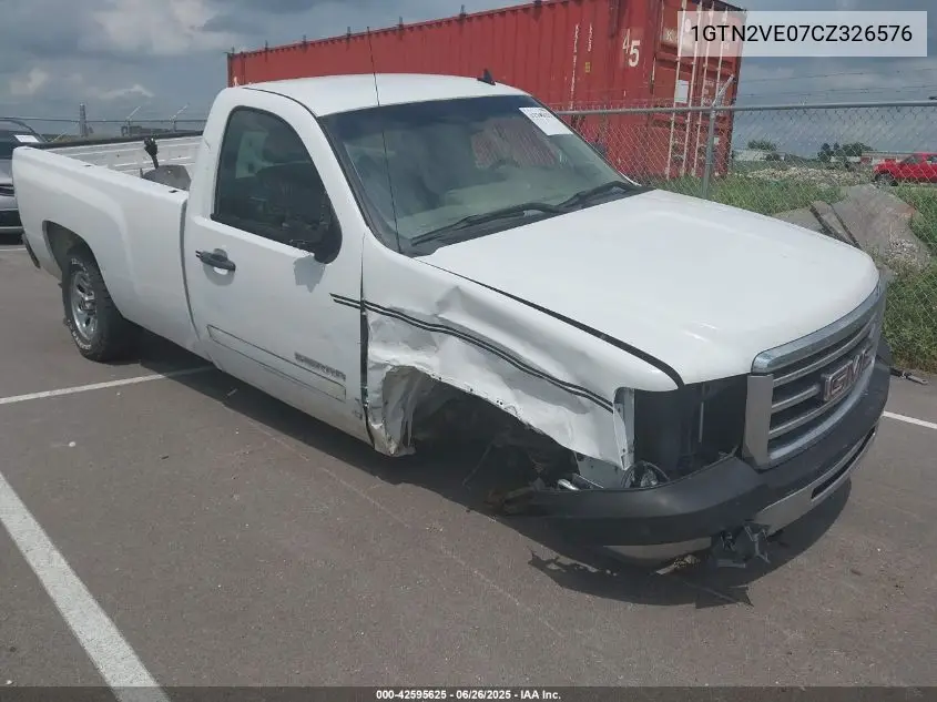 2012 GMC Sierra 1500 Sle VIN: 1GTN2VE07CZ326576 Lot: 42595625