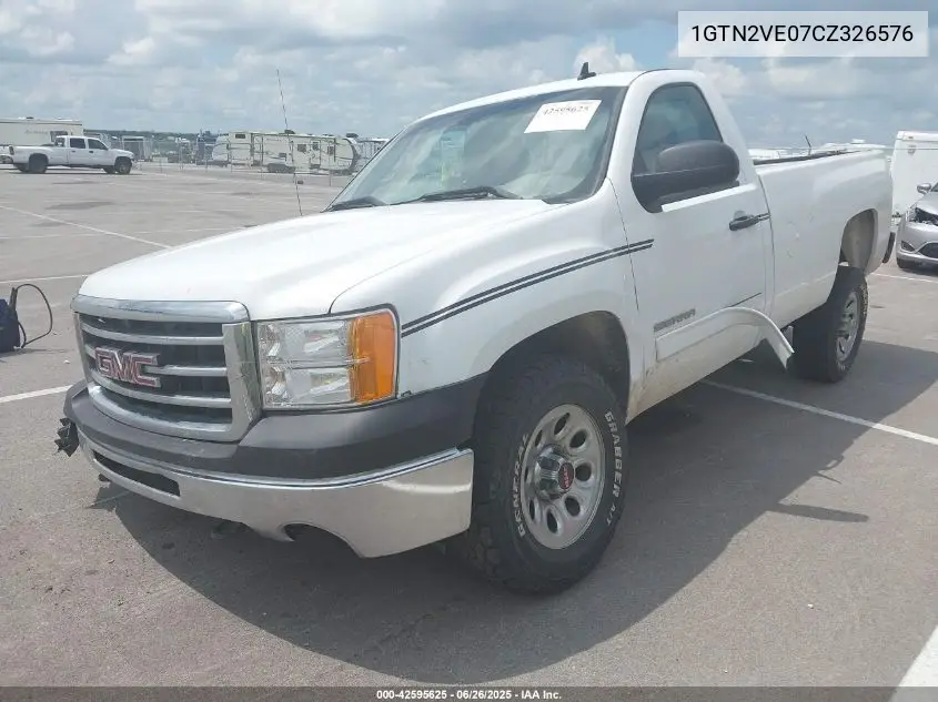 2012 GMC Sierra 1500 Sle VIN: 1GTN2VE07CZ326576 Lot: 42595625