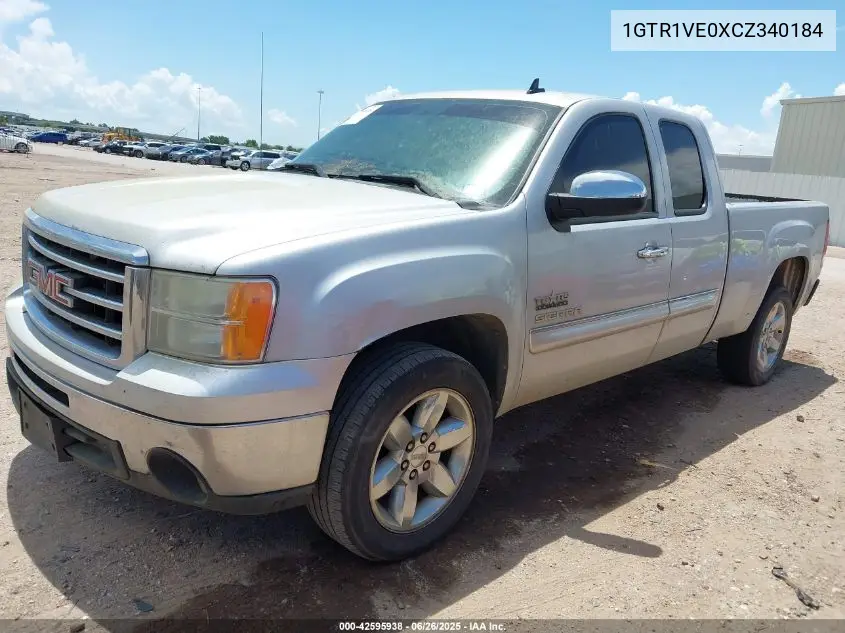2012 GMC Sierra 1500 Sle VIN: 1GTR1VE0XCZ340184 Lot: 42595938