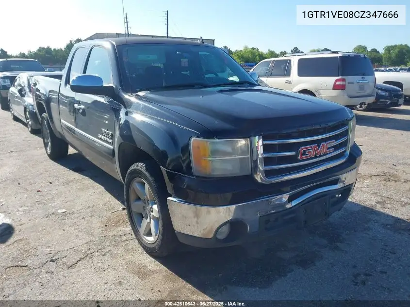 2012 GMC Sierra 1500 Sle VIN: 1GTR1VE08CZ347666 Lot: 42610643