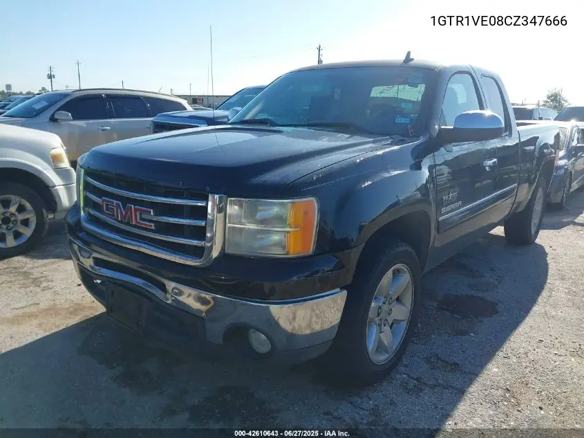2012 GMC Sierra 1500 Sle VIN: 1GTR1VE08CZ347666 Lot: 42610643