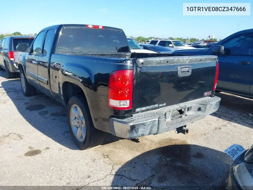 2012 GMC Sierra 1500 Sle VIN: 1GTR1VE08CZ347666 Lot: 42610643