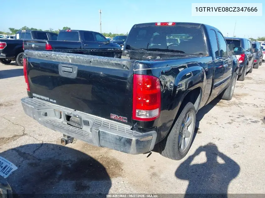 2012 GMC Sierra 1500 Sle VIN: 1GTR1VE08CZ347666 Lot: 42610643