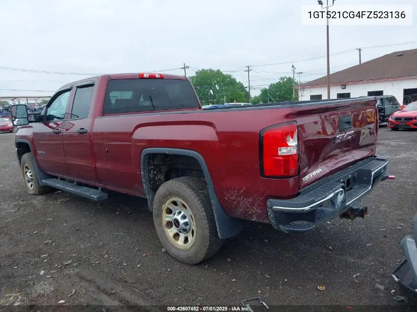 2015 GMC Sierra 3500Hd VIN: 1GT521CG4FZ523136 Lot: 42607452