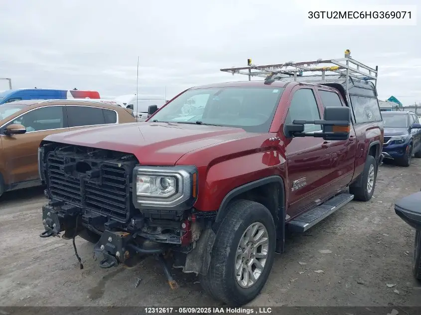 2017 GMC Sierra 1500 Sle VIN: 3GTU2MEC6HG369071 Lot: 12312617