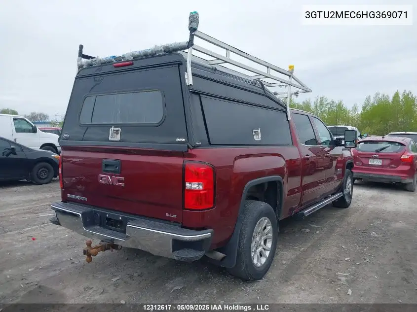 2017 GMC Sierra 1500 Sle VIN: 3GTU2MEC6HG369071 Lot: 12312617