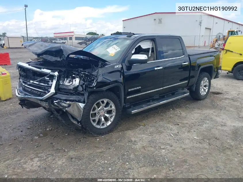 2017 GMC Sierra 1500 Slt VIN: 3GTU2NEC1HG190992 Lot: 42256595
